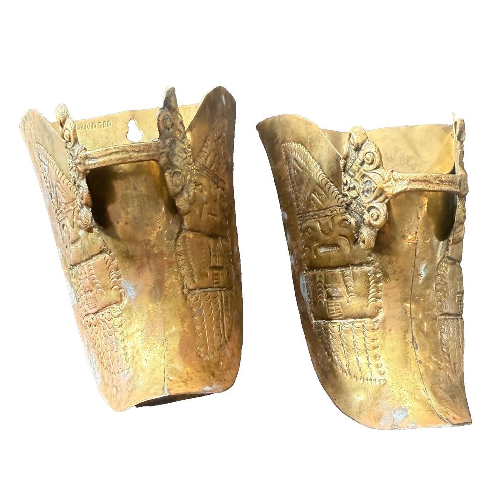 Vintage Stirrups Conquistador Wall Pockets Qty 2 Hanging Planters, Colombia Orig